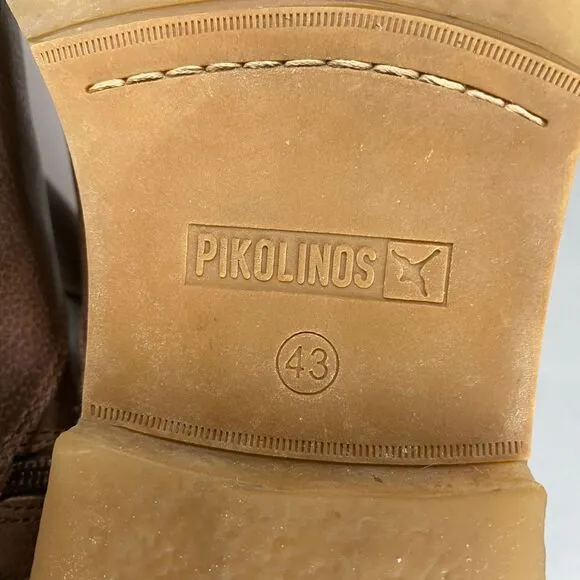 PIKOLINOS Chelsea Leather Boots Men's size 43/9.5-10 Zip Ankle Brown