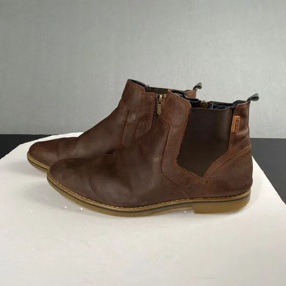 PIKOLINOS Chelsea Leather Boots Men's size 43/9.5-10 Zip Ankle Brown