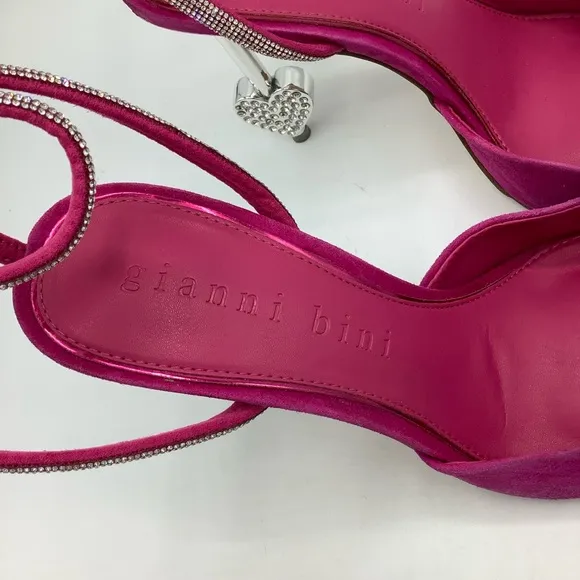 Pink High-Heeled Sandals with Ankle Strap and Peep-Toe