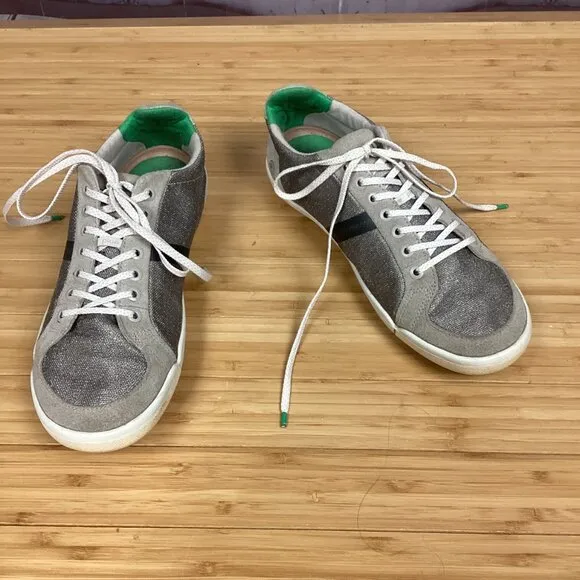 PLAE Prospect Gray Suede Classic Low Top Sneakers Shoes Mens 67.5 Womens 8