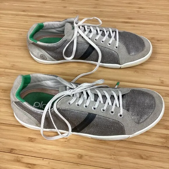 PLAE Prospect Gray Suede Classic Low Top Sneakers Shoes Mens 67.5 Womens 8