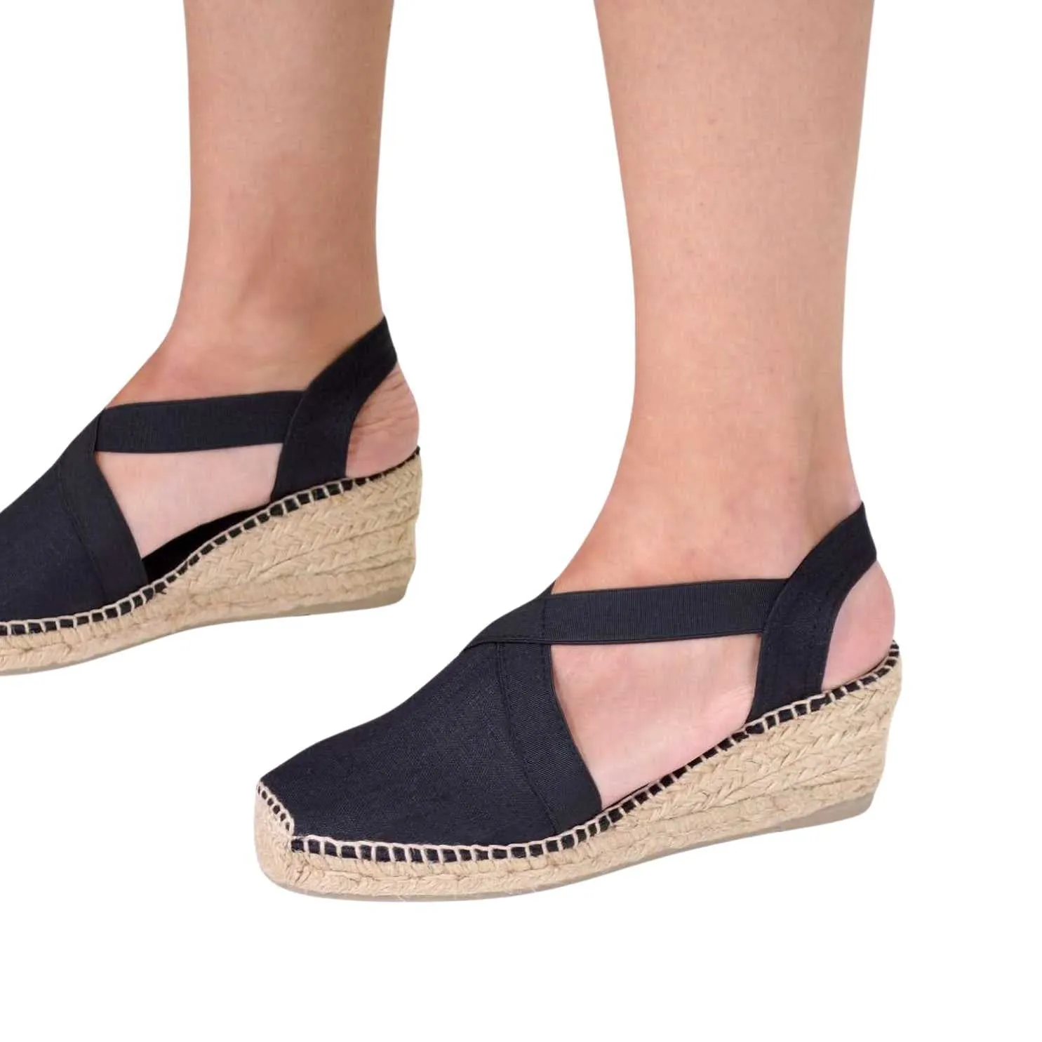 Plain Linen Wedge Espadrille for Women - Ter