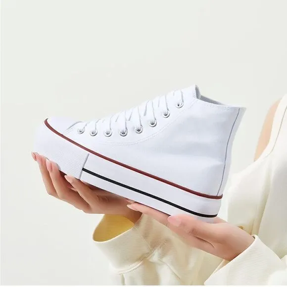 Platform Canvas High Top Sneakers