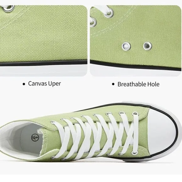Platform Canvas High Top Sneakers