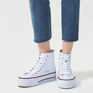 Platform Canvas High Top Sneakers