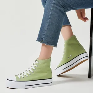 Platform Canvas High Top Sneakers