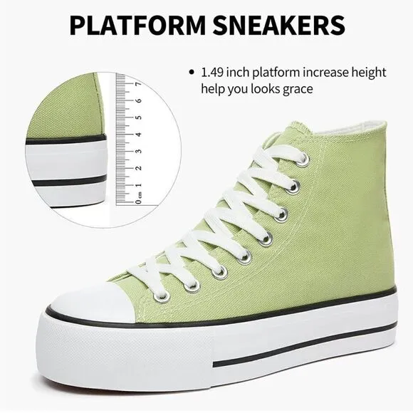 Platform Canvas High Top Sneakers