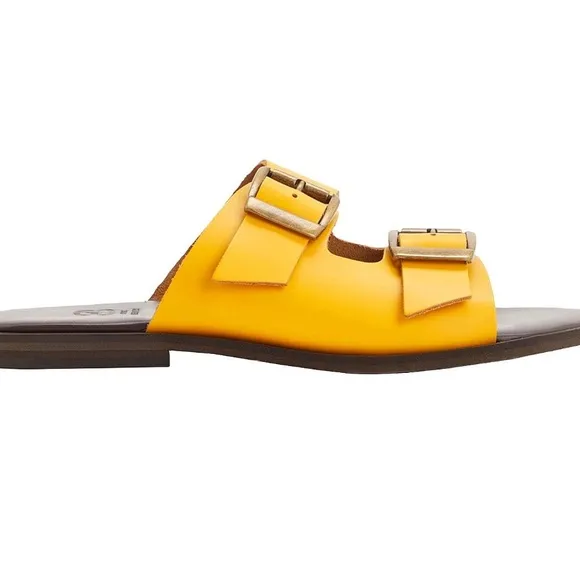 POLISH LEATHER CROSS-STRAP SANDAL 8 BY YOOX Sandals
