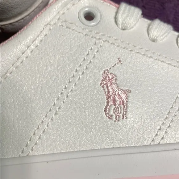 Polo by Ralph Lauren White and Pink Sneakers “Big Girl”