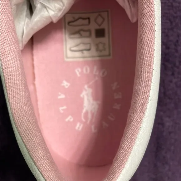 Polo by Ralph Lauren White and Pink Sneakers “Big Girl”