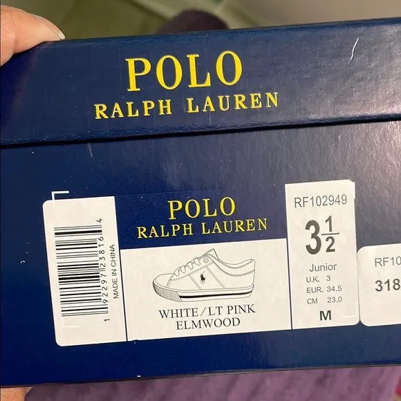 Polo by Ralph Lauren White and Pink Sneakers “Big Girl”