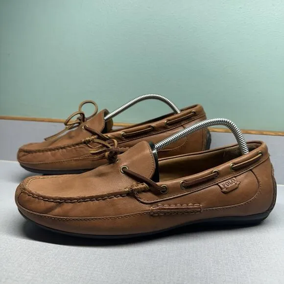 Polo Ralph Lauren Driving Loafers Men's Size 10D Roberts Drivers Tan 14557 G19