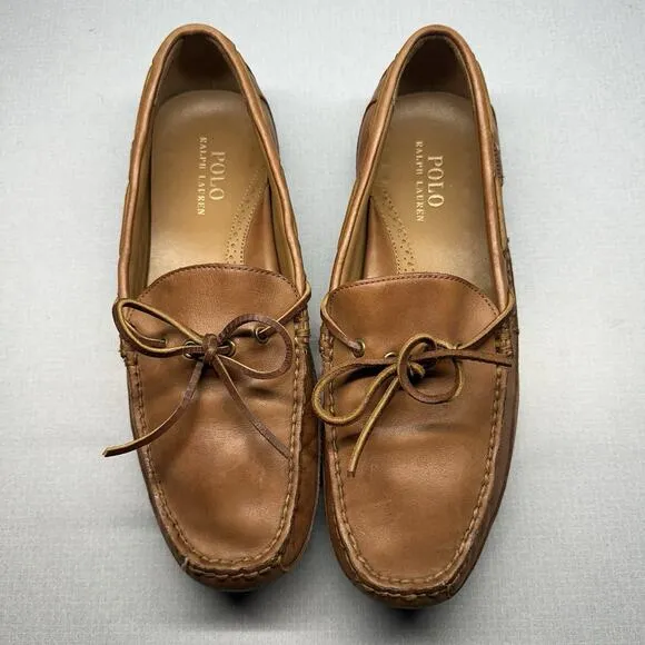 Polo Ralph Lauren Driving Loafers Men's Size 10D Roberts Drivers Tan 14557 G19