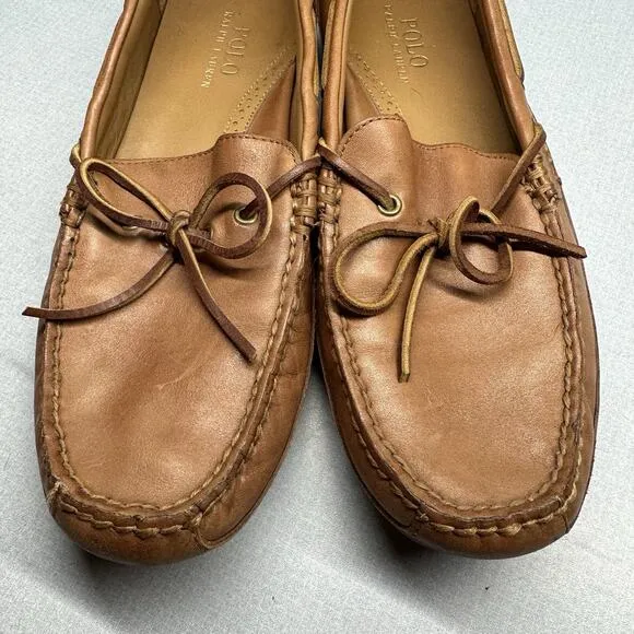 Polo Ralph Lauren Driving Loafers Men's Size 10D Roberts Drivers Tan 14557 G19