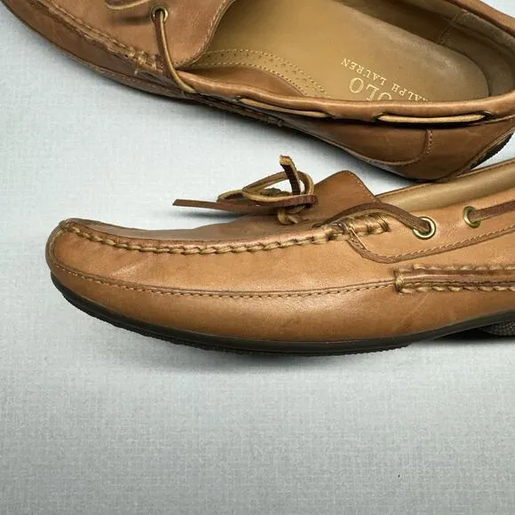 Polo Ralph Lauren Driving Loafers Men's Size 10D Roberts Drivers Tan 14557 G19