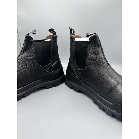 Polo Ralph Lauren Men's Oslo Tumbled Leather Chelsea Boots, Black, Size 11.5D