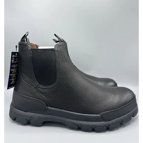 Polo Ralph Lauren Men's Oslo Tumbled Leather Chelsea Boots, Black, Size 11.5D