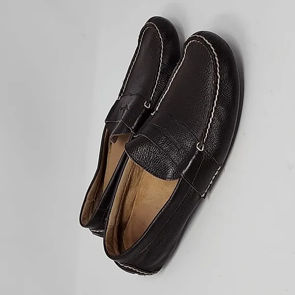Polo Ralph Lauren Telly II Brown Leather Driving Loafers Men's Size 10.5D