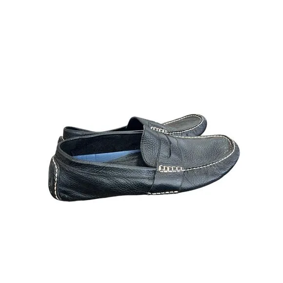 Polo Ralph Lauren Telly II Men's Black Leather Driving Loafers Size 10.5 M