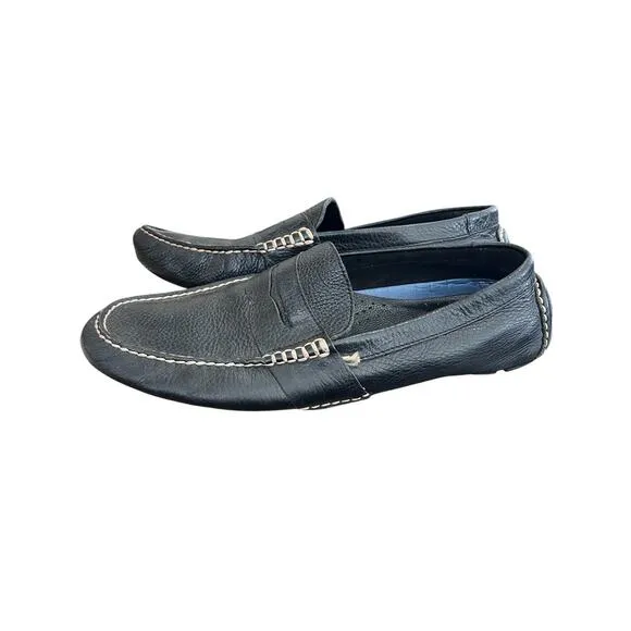 Polo Ralph Lauren Telly II Men's Black Leather Driving Loafers Size 10.5 M