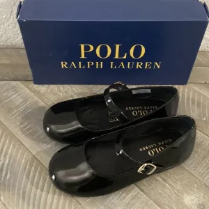 POLO RALPH LAUREN Toddler Girls Kinslee Leather Flats, size 7