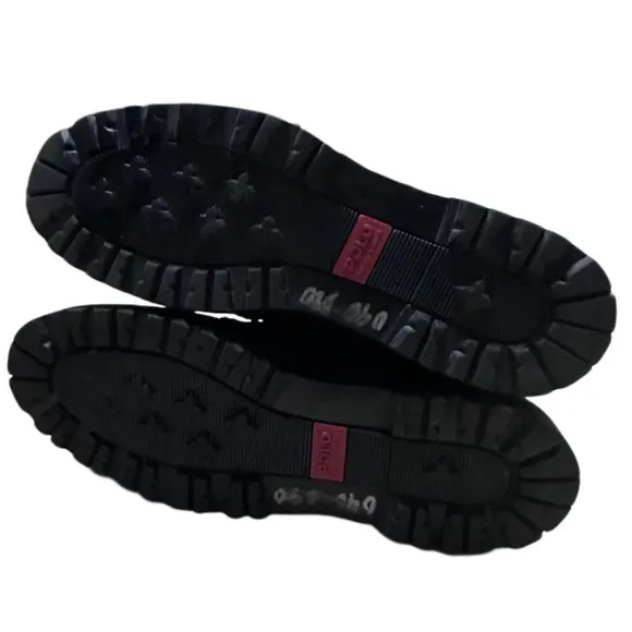 Polo Ralph Lauren Wolcott Black Oiled Leather Boots Sz 9‎