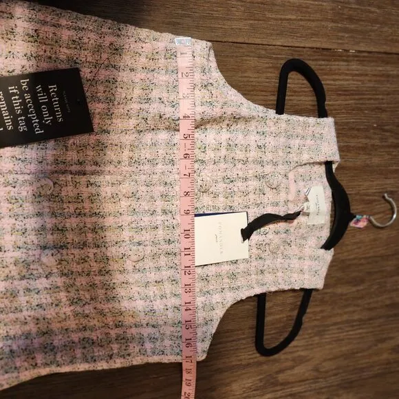 Pomander Place Tweed Bianca Dress NWT Pink XS