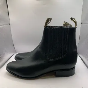 POTRO SALVAJE Mexican Charro Black Leather Boots Men's Size 8.5 USA 27 Chelsea