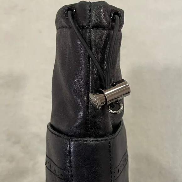 Prada Black Leather Combat Boots Size 7