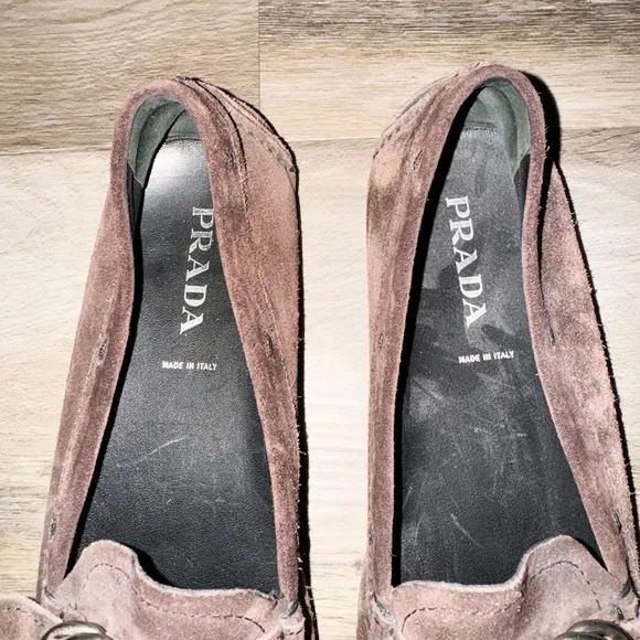 Prada Brown Suede Driving Loafers EU 37 / US 6.5