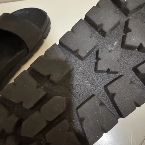 PRADA buckle detailed leather sandals
