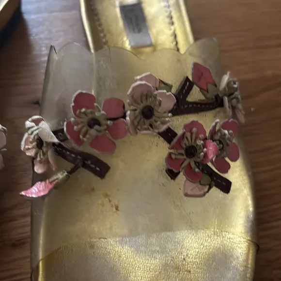 PRADA CHERRY BLOSSOM FLOWER SANDALS