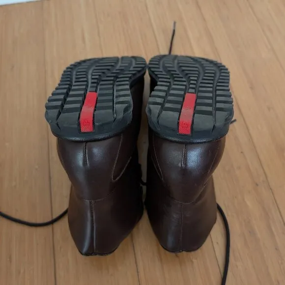 Prada Leather Combat Boots