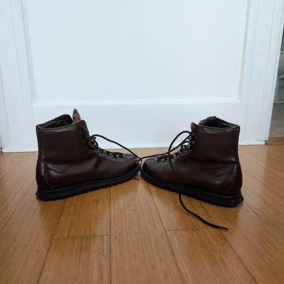 Prada Leather Combat Boots