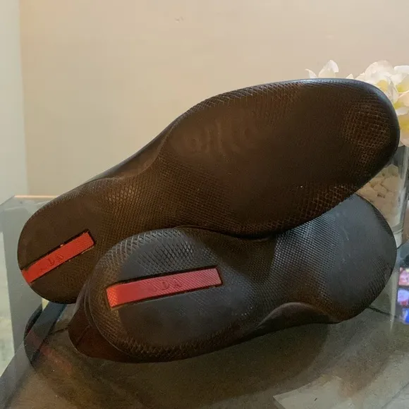 PRADA Línea Rossi Cordovan Driving Loafers