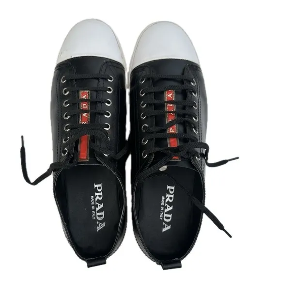 PRADA Low Top Leather Sneakers 90991 46/US 12
