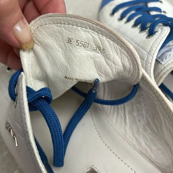 Prada low top leather sneakers