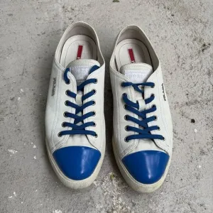 Prada low top leather sneakers
