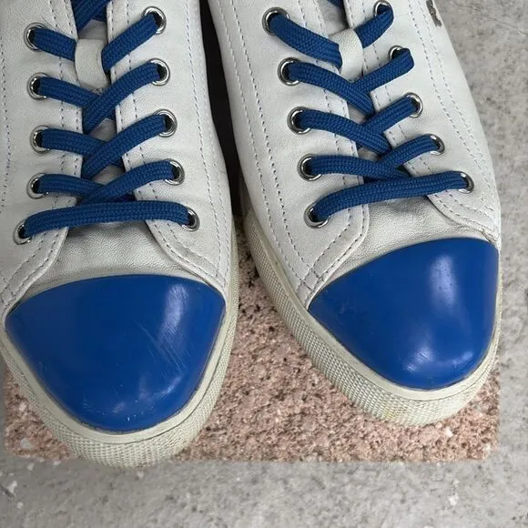 Prada low top leather sneakers