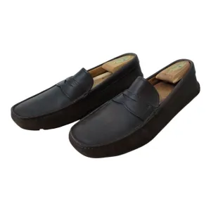 PRADA Men's Leather Slip On‎ Driving Moccasins Loafer Size 7.5 Brown 2DD 001