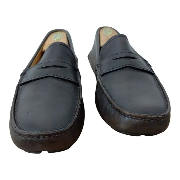 PRADA Men's Leather Slip On‎ Driving Moccasins Loafer Size 7.5 Brown 2DD 001
