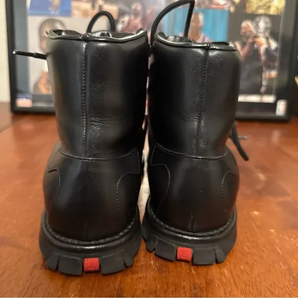 Prada Sport Black Combat Boots Sz EU 35.5 US 5.5