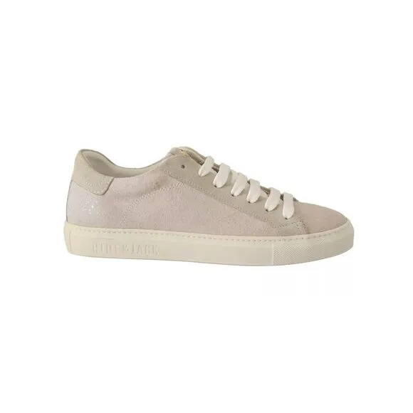 Pre Loved HIDE &amp; JACK Suede Low Top Sneakers Women Off White