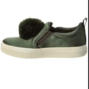 Price firm - TORY BURCH Daphne Pom Pom Satin Luxe Platform Sneakers Size 6