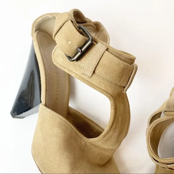 Proenza Schouler | Suede T-Strap Wedge Sandals