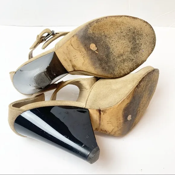 Proenza Schouler | Suede T-Strap Wedge Sandals