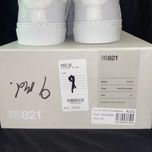 Ps821 Alpha Calf Leather Low Top Sneakers