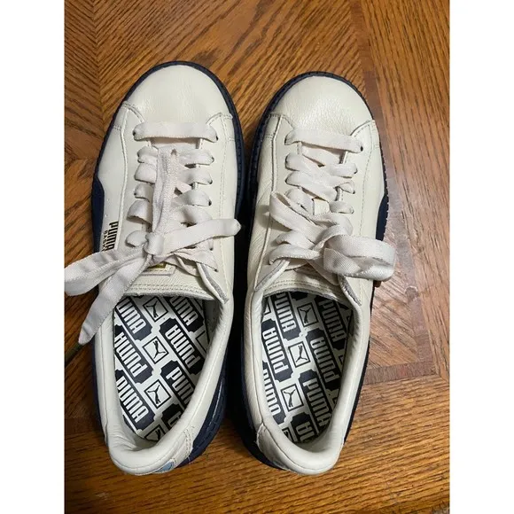 Puma basket platform trace block vanilla ice night sky platform sneakers