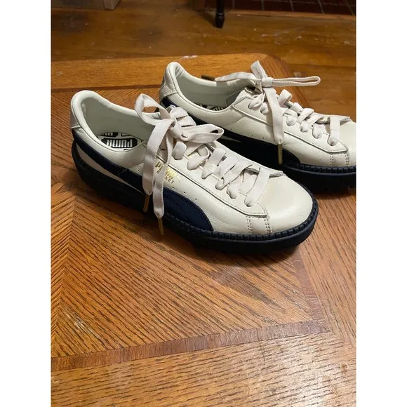 Puma basket platform trace block vanilla ice night sky platform sneakers