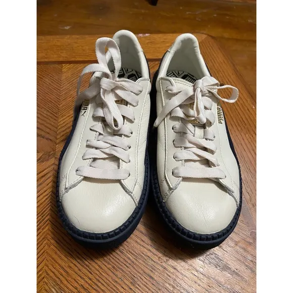 Puma basket platform trace block vanilla ice night sky platform sneakers